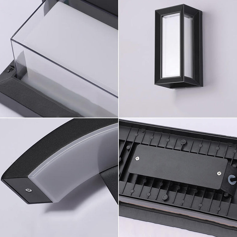 مصباح شرفة LED مقاوم للماء من الألومنيوم بتصميم هندسي عصري وإبداعي 