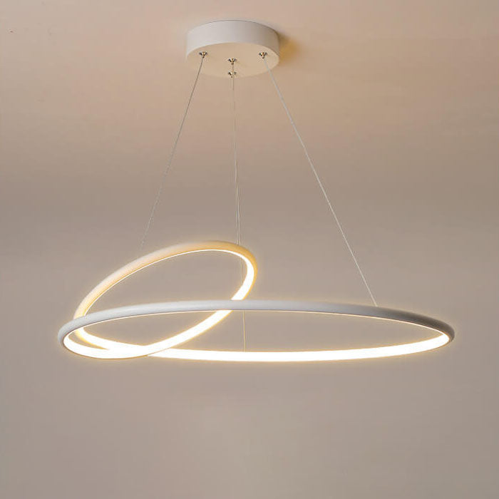 Moderner minimalistischer runder LED-Kronleuchter aus Eisen 