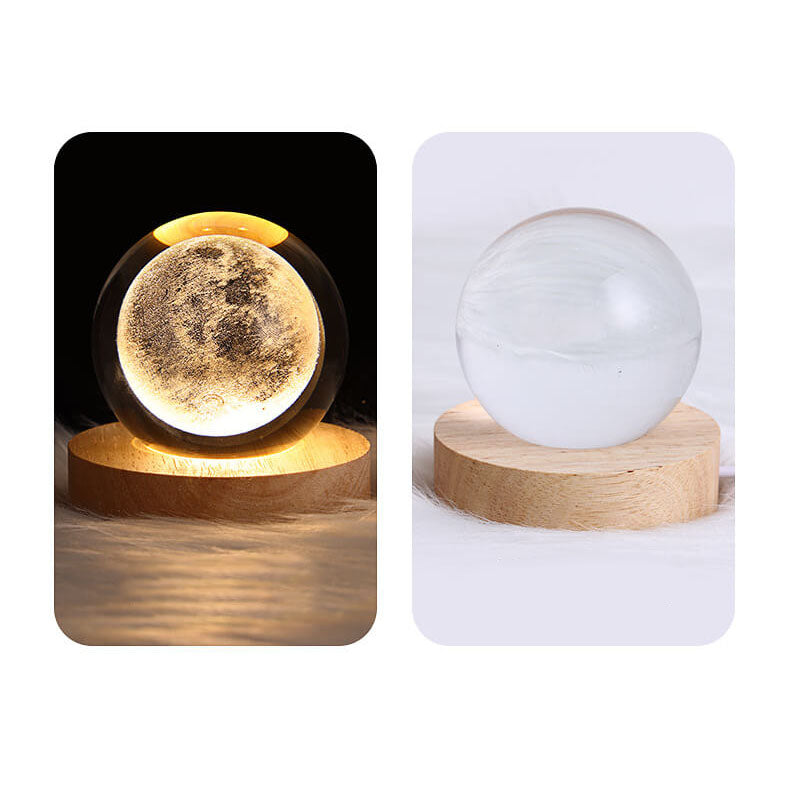 Creative Decorative Star System Crystal Ball USB LED Night Light Table Lamp