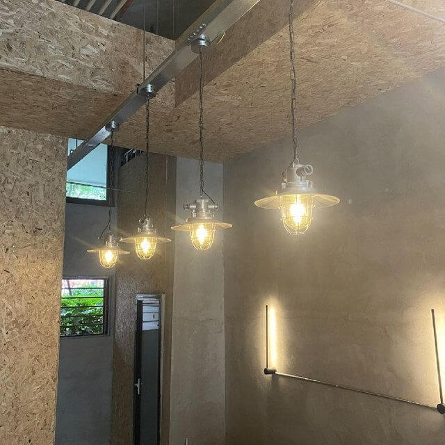 Vintage Industrial Aluminum Iron Glass Dome 1-Light Pendant Light