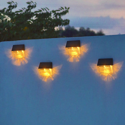 Lampe solaire d'applique murale LED pour clôture de Patio extérieur, lumière papillon 