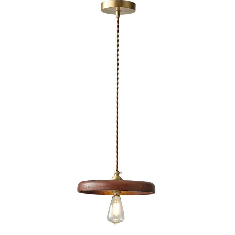 Japanese Vintage Wabi-sabi Log 1-Light Pendant Light