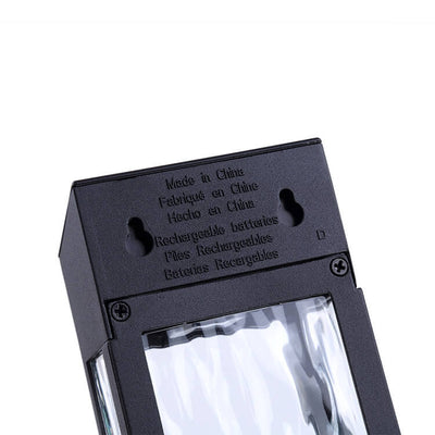 Solar Rectangular LED Outdoor Garden Glass Light