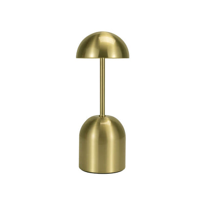 Lámpara de mesa LED táctil USB redonda de hierro dorado moderno 