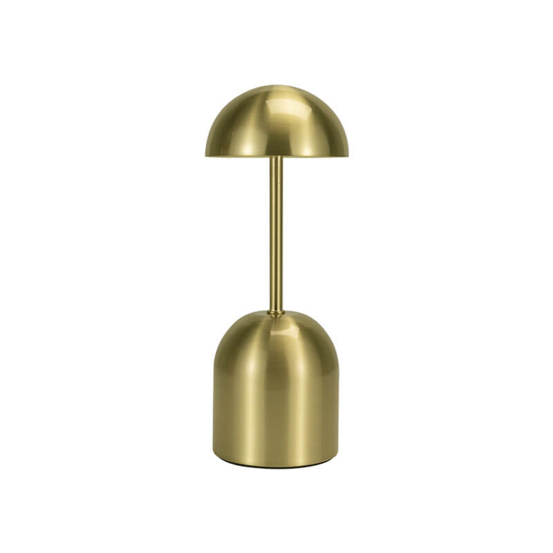 Lámpara de mesa LED táctil USB redonda de hierro dorado moderno 