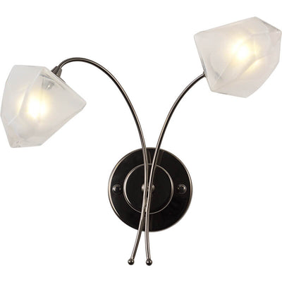 Nordic Art Glass Flowers 2-Light Wall Sconce Lamp