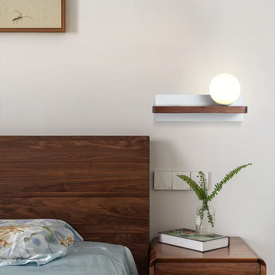 Modern Minimalist Wood Grain 1-light Wall Sconce Lamp