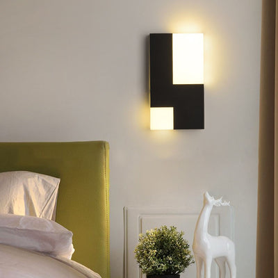 Modern Minimalist Square Geometric Iron Acrylic LED Wall Sconce Lamp