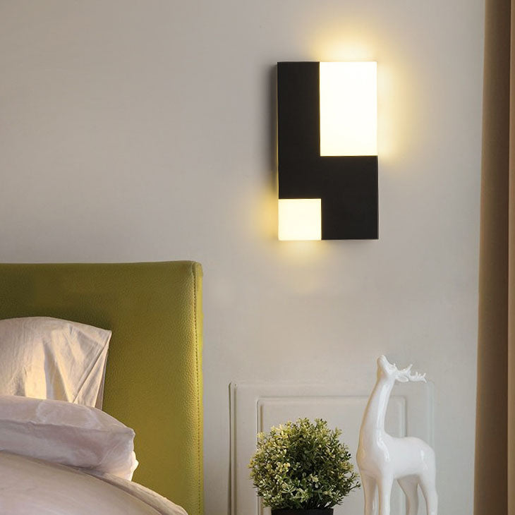 Modern Minimalist Square Geometric Iron Acrylic LED Wall Sconce Lamp