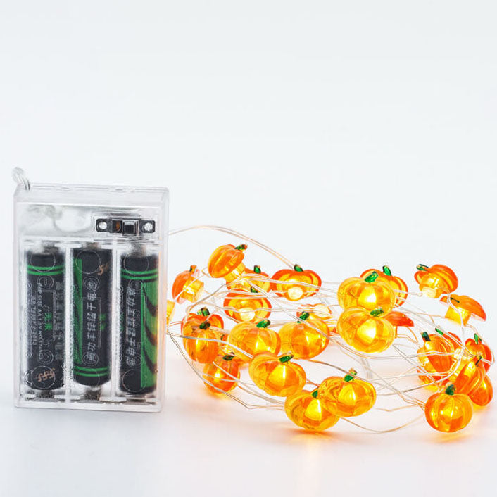 Décoration moderne de Thanksgiving avec citrouille et gland en érable, guirlande lumineuse à 30 LED 