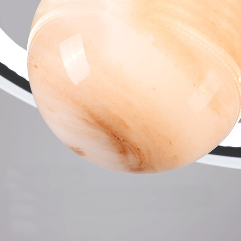 Moderne Kreativraum Planet Kreis Kinder LED Kronleuchter 