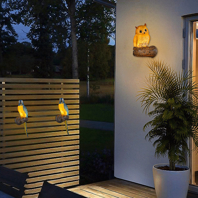 Retro kreative Kunstharz Tier Eule 1-Licht Wandleuchte Lampe 