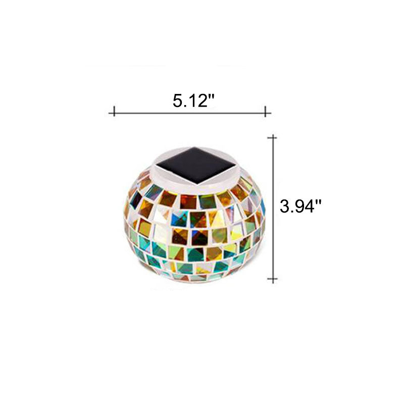 Luz de césped LED para exteriores de mosaico impermeable ABS solar Tiffany 