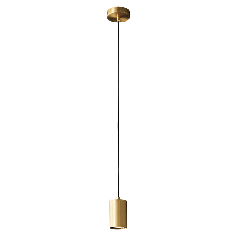 Moderne minimalistische Mini-Pendelleuchte H65 mit Kupfersäule, 1-flammig, für Wohnzimmer &amp; Schlafzimmer 