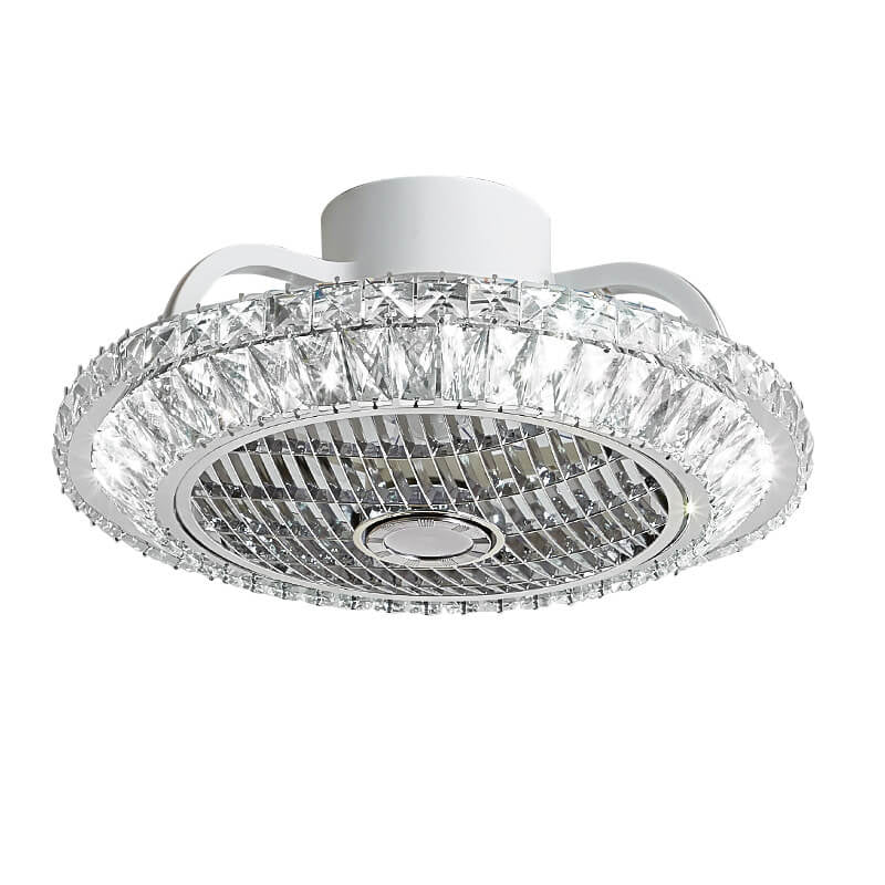 Nordic Simple Crystal Round Frame Design LED Flushmount Deckenventilator Licht 