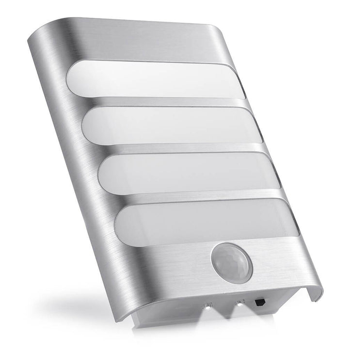 Lampe murale LED rechargeable USB en aluminium avec capteur corporel rectangulaire moderne 