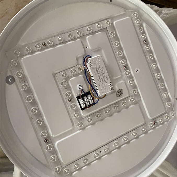 Moderne runde braune LED-Deckenleuchte aus Acryl 