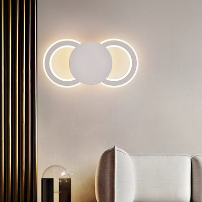 Moderne minimalistische Deckenleuchte aus schwarzem und weißem Metall mit LED 