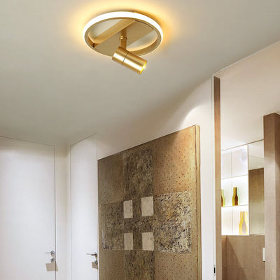 Modern Minimalist Rotating LED Flush Mount Ceiling Light