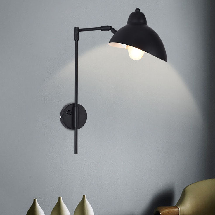 Industrial Minimalist Iron Duck Folding Telescopic Long Pole 1-Light Wall Sconce Lamp