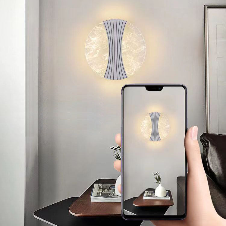 Applique Murale LED en Acrylique avec Matériel en Diamant Rond Minimaliste Moderne pour Chambre 
