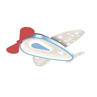 Cartoon Creative Aircraft Iron Acrylic Kids LED Flush Mount Ceiling Light