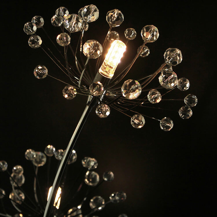 Nordic Creative Dandelion Crystal Bead Iron  3-Light Table Lamp