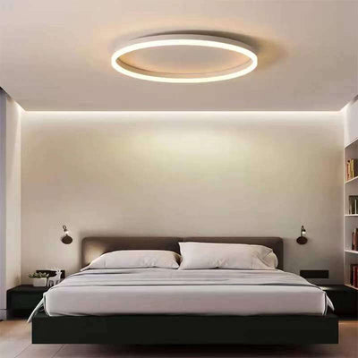 Nordic Minimalist Circle Ring Iron Acrylic LED Flush Mount Ceiling Light