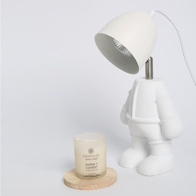 Lampe de table en cire fondante avec design créatif en LED blanc 