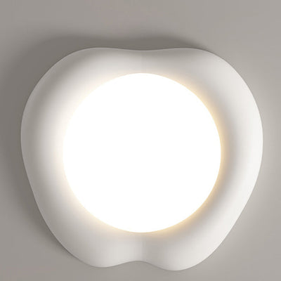 Modern Minimalist Apple Shape Solid Color LED Flush Mount Ceiling Light