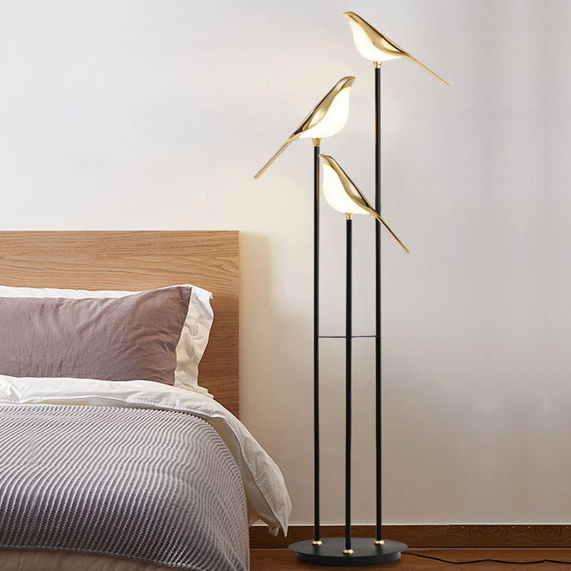 Nordic Creative Magpie Decorative 3-Light LED Standing Floor Lamp