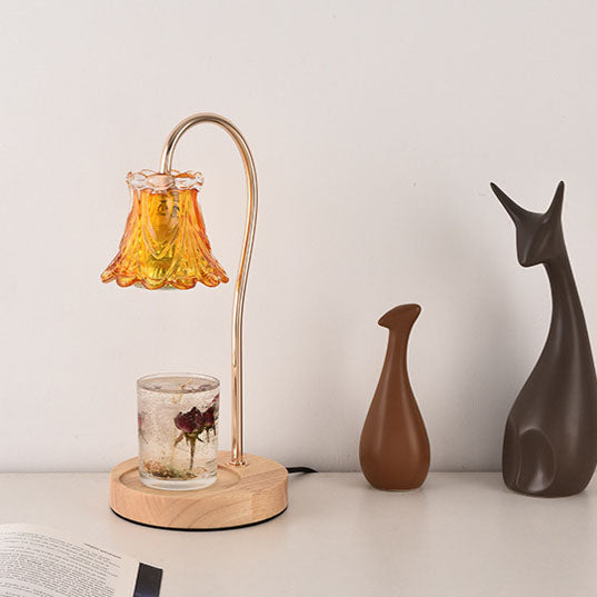 Lampe de table à une lumière Nordic Classical Bellflower en cire fondue 