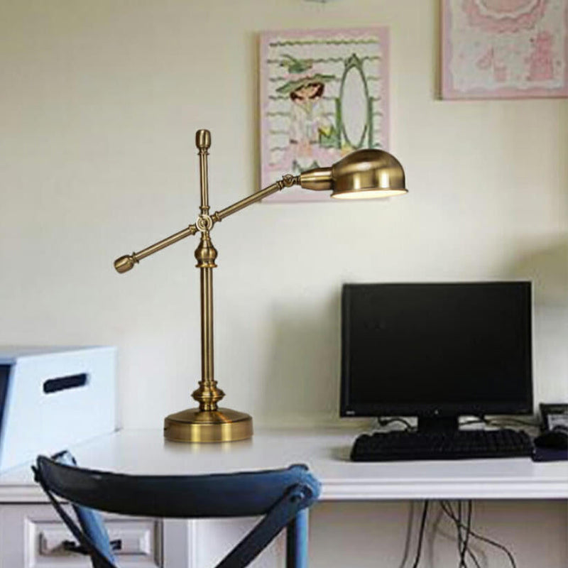 Lampe de Table 1 Lumière avec Protection des Yeux en Fer Industriel Simple 