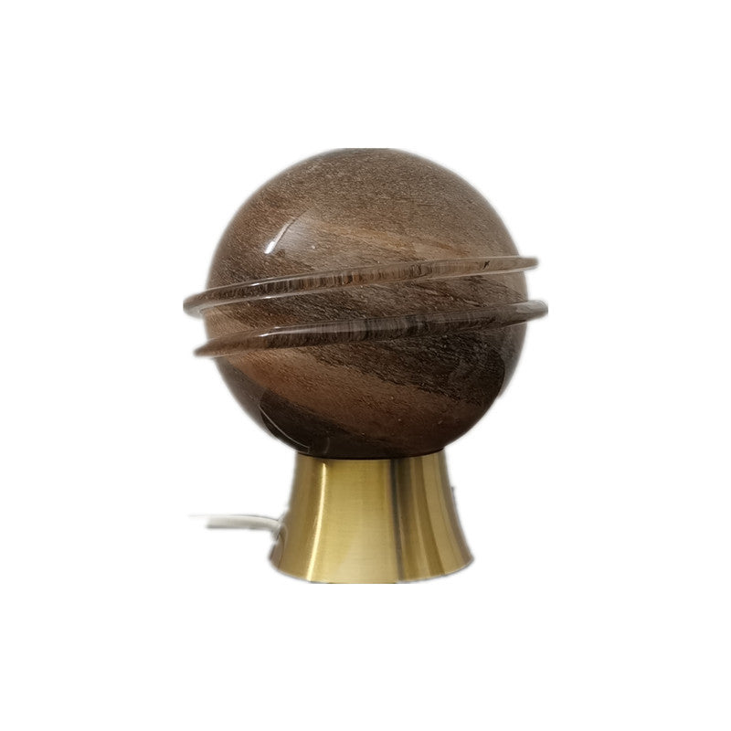 Lámpara de Mesa USB de 1 Luz con Bola de Océano Estrellado Creativa Moderna 