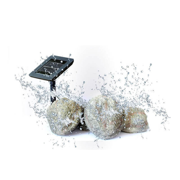 Forma de piedra de simulación Resina Luz solar para exteriores de 4 luces 