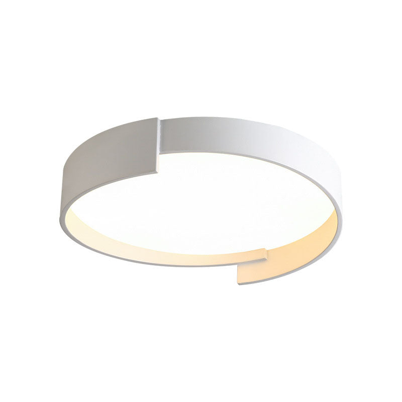 Nordic Simplicity Round Geometric Edge LED Flush Mount Ceiling Light