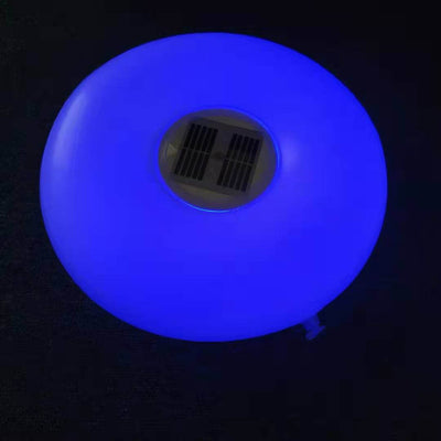 Lumière solaire ronde de piscine, lumière flottante gonflable et étanche à LED pour l'extérieur 