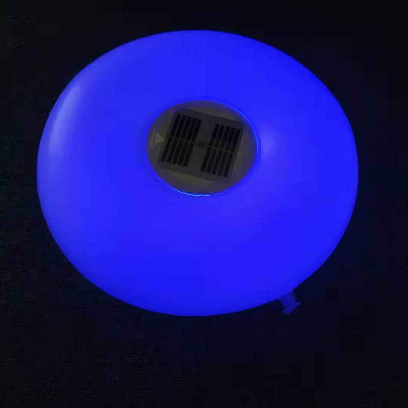 Lumière solaire ronde de piscine, lumière flottante gonflable et étanche à LED pour l&