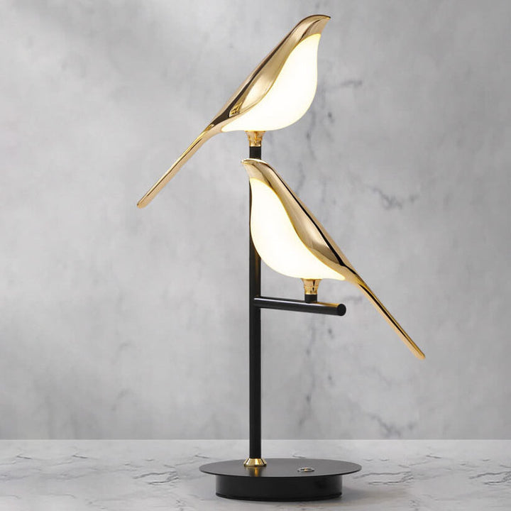 Nordische minimalistische Elster-Vogel-LED-Tischlampe 