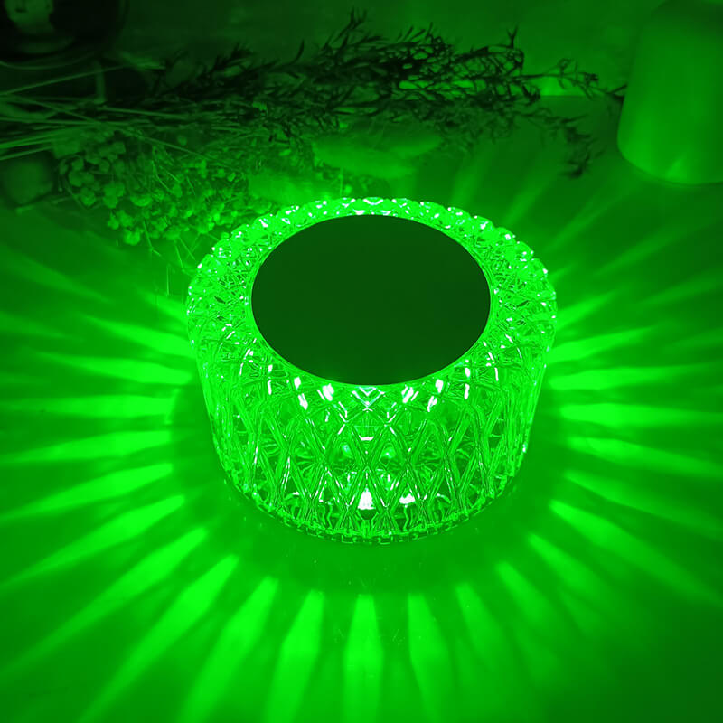 مصباح طاولة بإضاءة ليلية LED RGB بلوري على شكل عش طائر إبداعي 