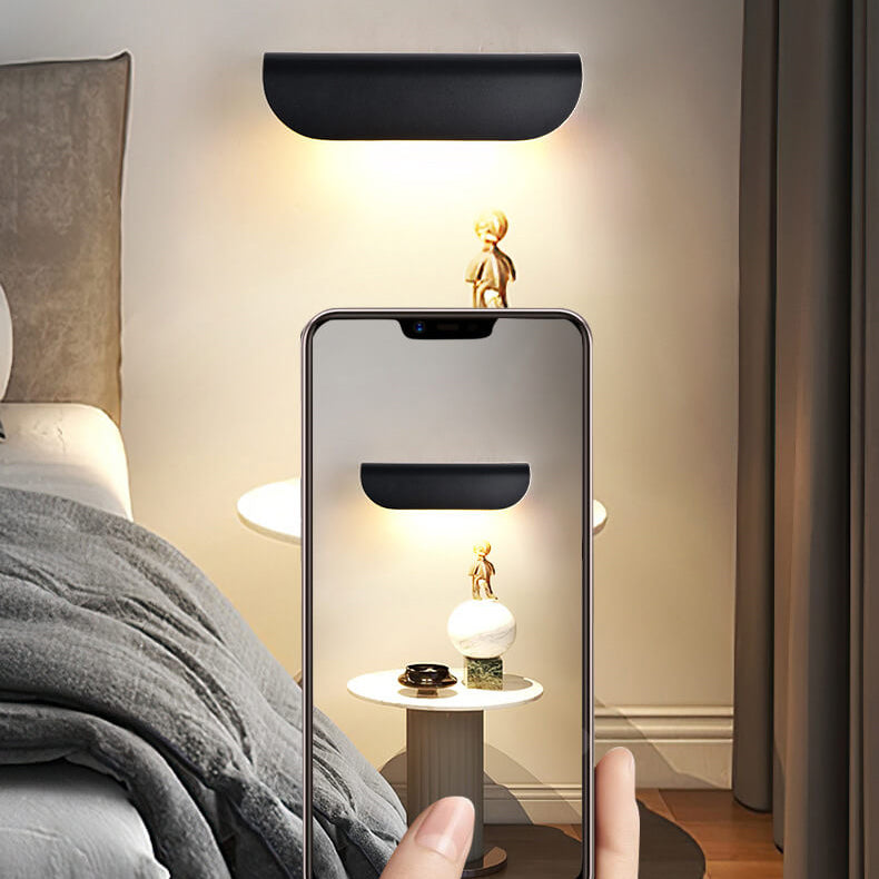 مصباح حائط خارجي مقاوم للماء LED على شكل منحني حديث 