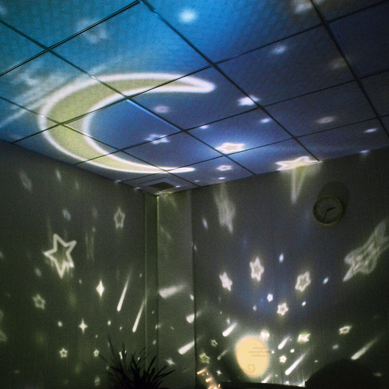 Lámpara de Mesa de Luz Nocturna Portátil Recargable USB LED Ambiental Estrella Giratoria Creativa Moderna 