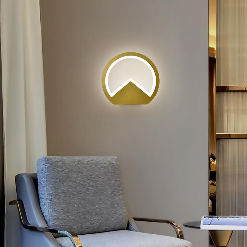 Nordic Minimalist Round Geometric LED Wall Sconce Lamp