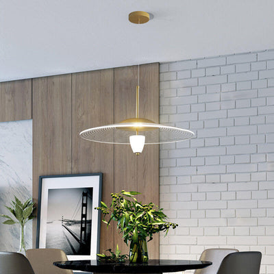 Nordic Creative Transparent Acrylic UFO Design LED Pendant Light