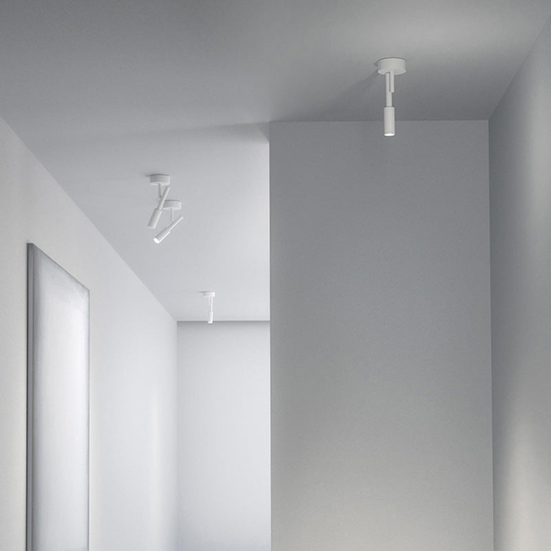Minimalist Spotlight Rotatable LED Semi-Flush Mount Ceiling Light