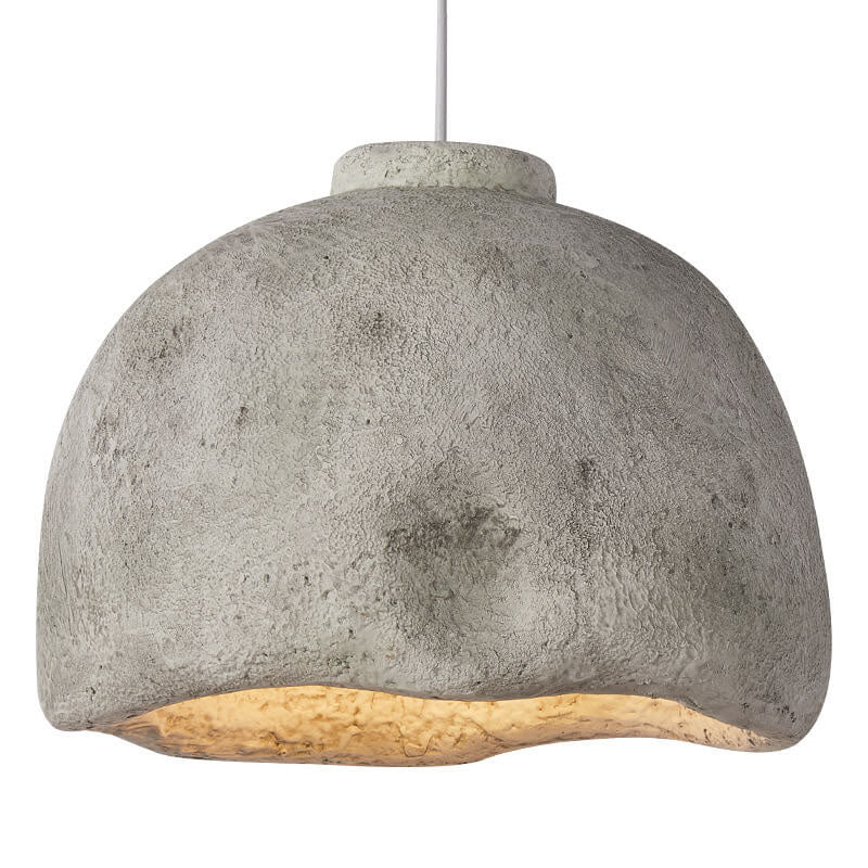 Lampe suspendue rétro à 1 lumière en forme de dôme en polystyrène faite à la main 