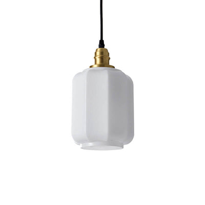 Nordic Vintage White Glass 1-Light Pendant Light