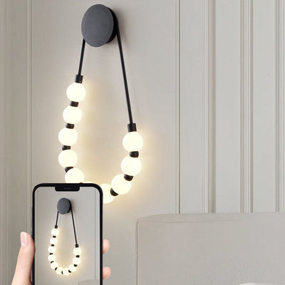 Modern Minimalist Necklace Magic Bean LED Wall Sconce Lamp