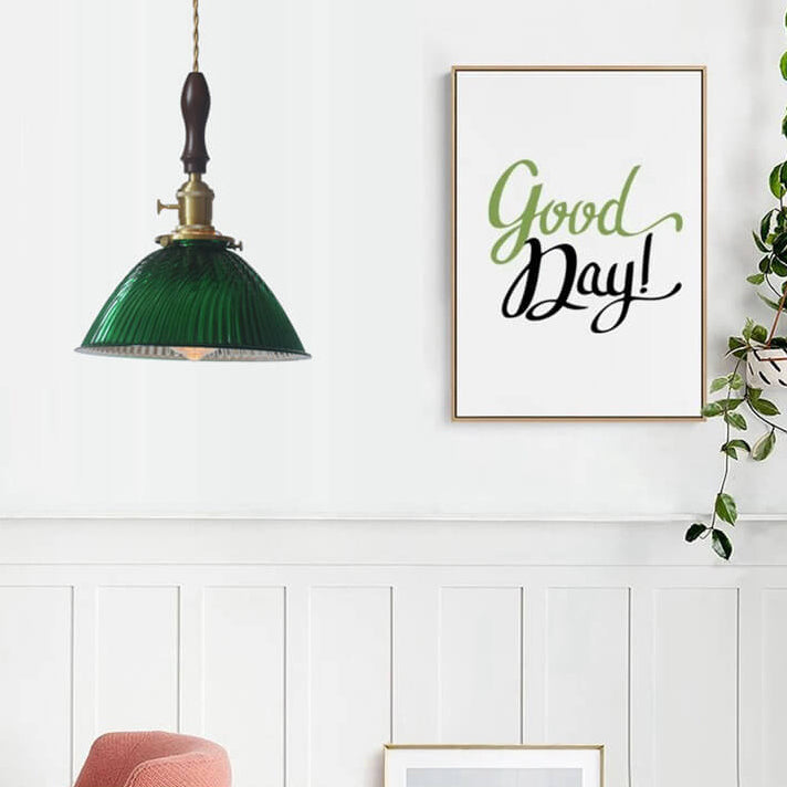 Suspension Luminaire Moderne Rétro Couleur Unie Laiton Verre Fer 1 Lumière 