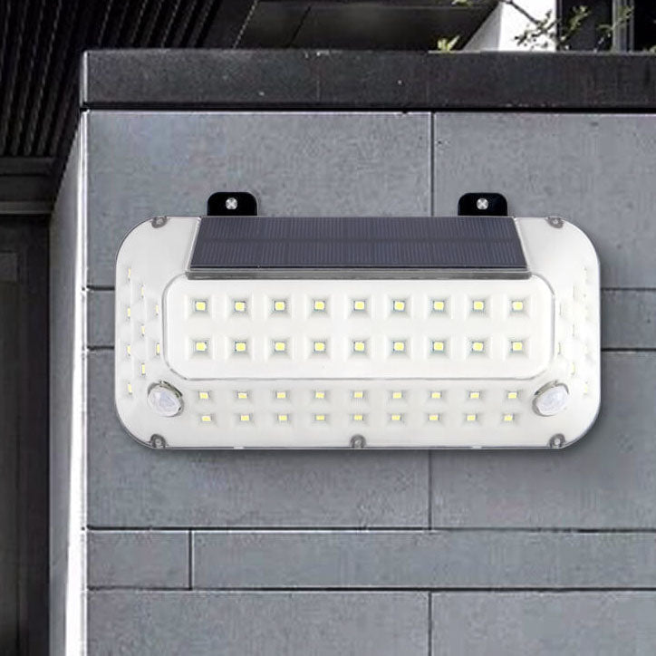 Applique murale extérieure LED avec capteur de corps émettant de la lumière latérale en ABS Simple solaire 